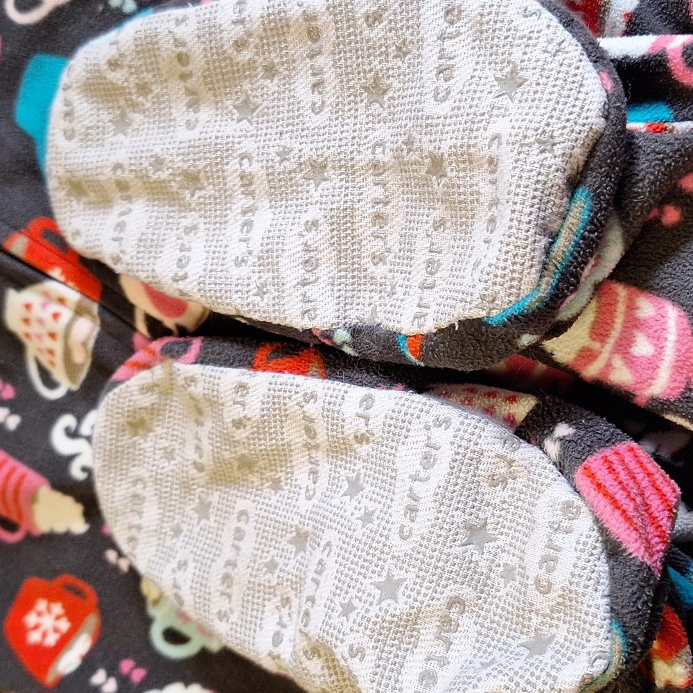 Cozy Kids One Piece Footed Pajama with Hot Cocoa Print Size 6 - Picture 2 of 4